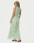 NEO NOIR JURK MARLI SOLID CHIFFON DRESS LIGHT GREEN
