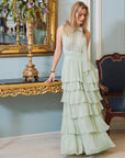 NEO NOIR JURK MARLI SOLID CHIFFON DRESS LIGHT GREEN