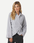 NEO NOIR BLOUSE FENLI STRIPED SHIRT GREY