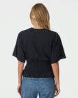 NEO NOIR T-SHIRT DRAY BOXY SMOCK TEE NAVY