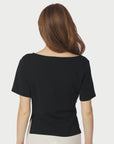 NEO NOIR TOP RASMINE T-SHIRT SOFT BLACK