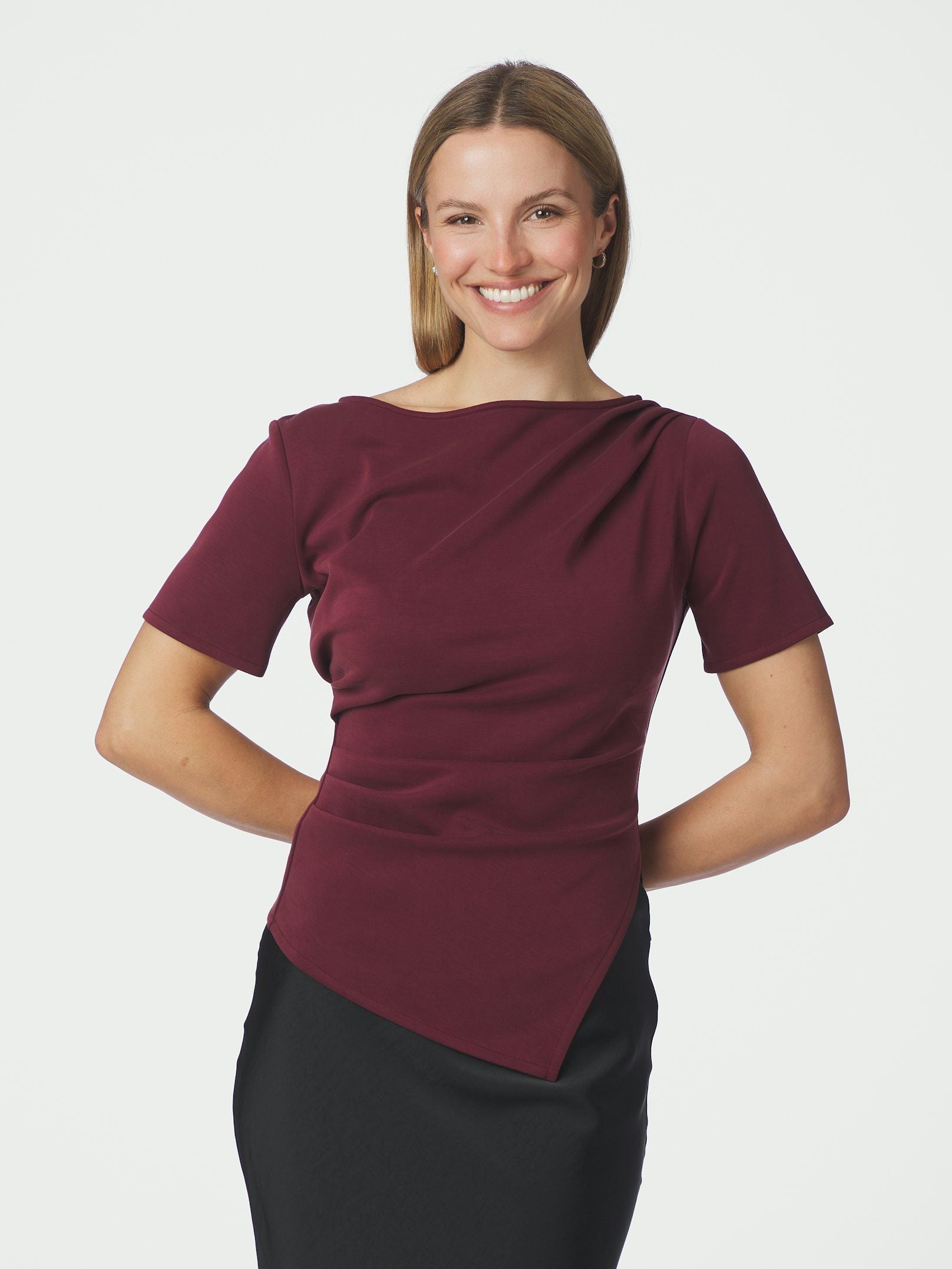 NEO NOIR TOP RASMINE SOFT BLOUSE WINE