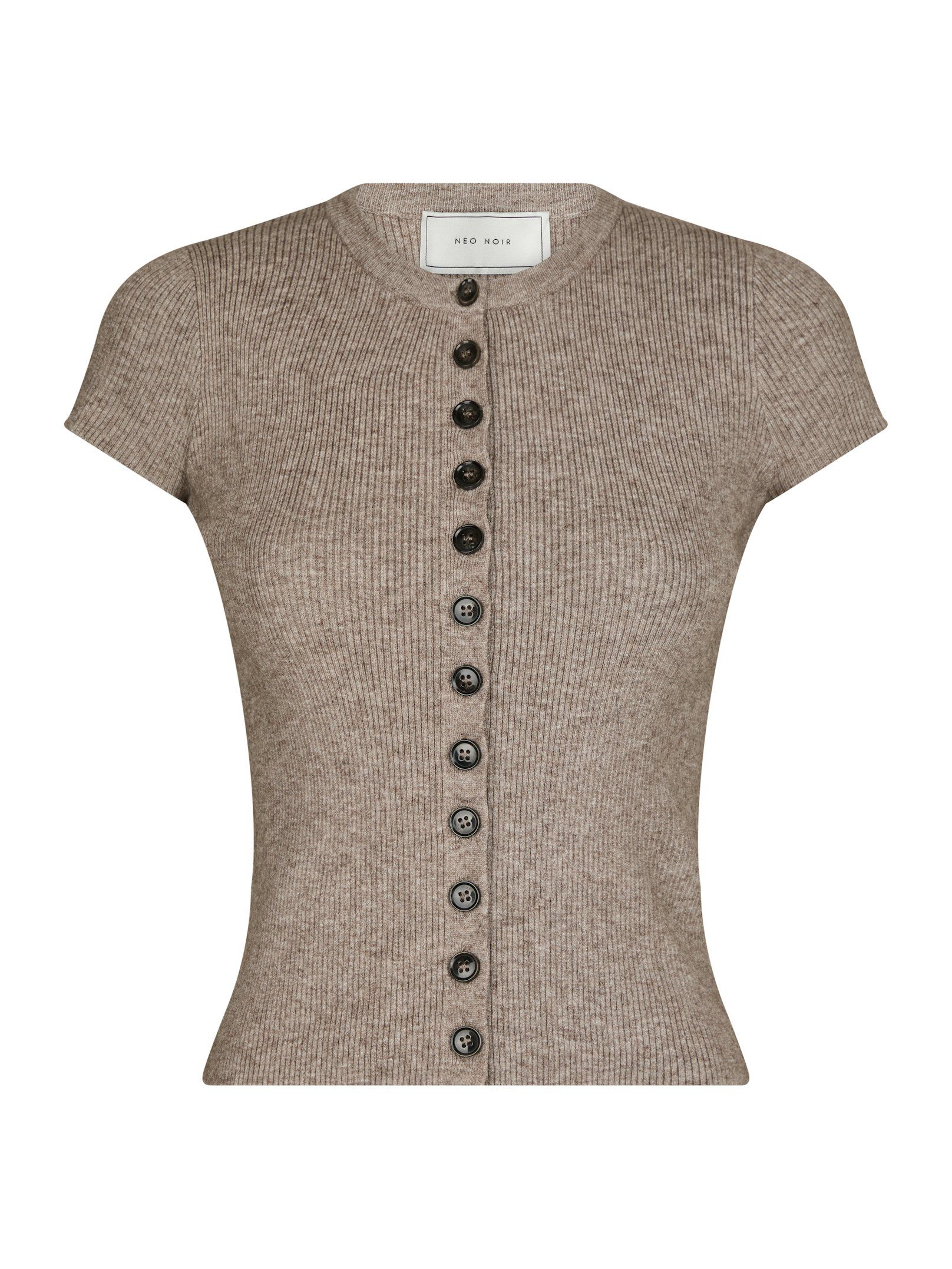 NEO NOIR TOP TODDA KNIT TEE SAND MELANGE