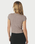 NEO NOIR TOP TODDA KNIT TEE SAND MELANGE
