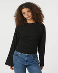NEO NOIR TOP PASKA BOXY LONG TEE LONGSLEEVE ASHA BLACK