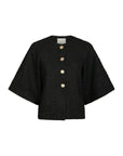 NEO NOIR BLAZER ROSELLA VEST BOUCLE MINI JACKET BLACK
