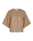 NEO NOIR BLAZER ROSELLA BOUCLE MINI JACKET TAUPE