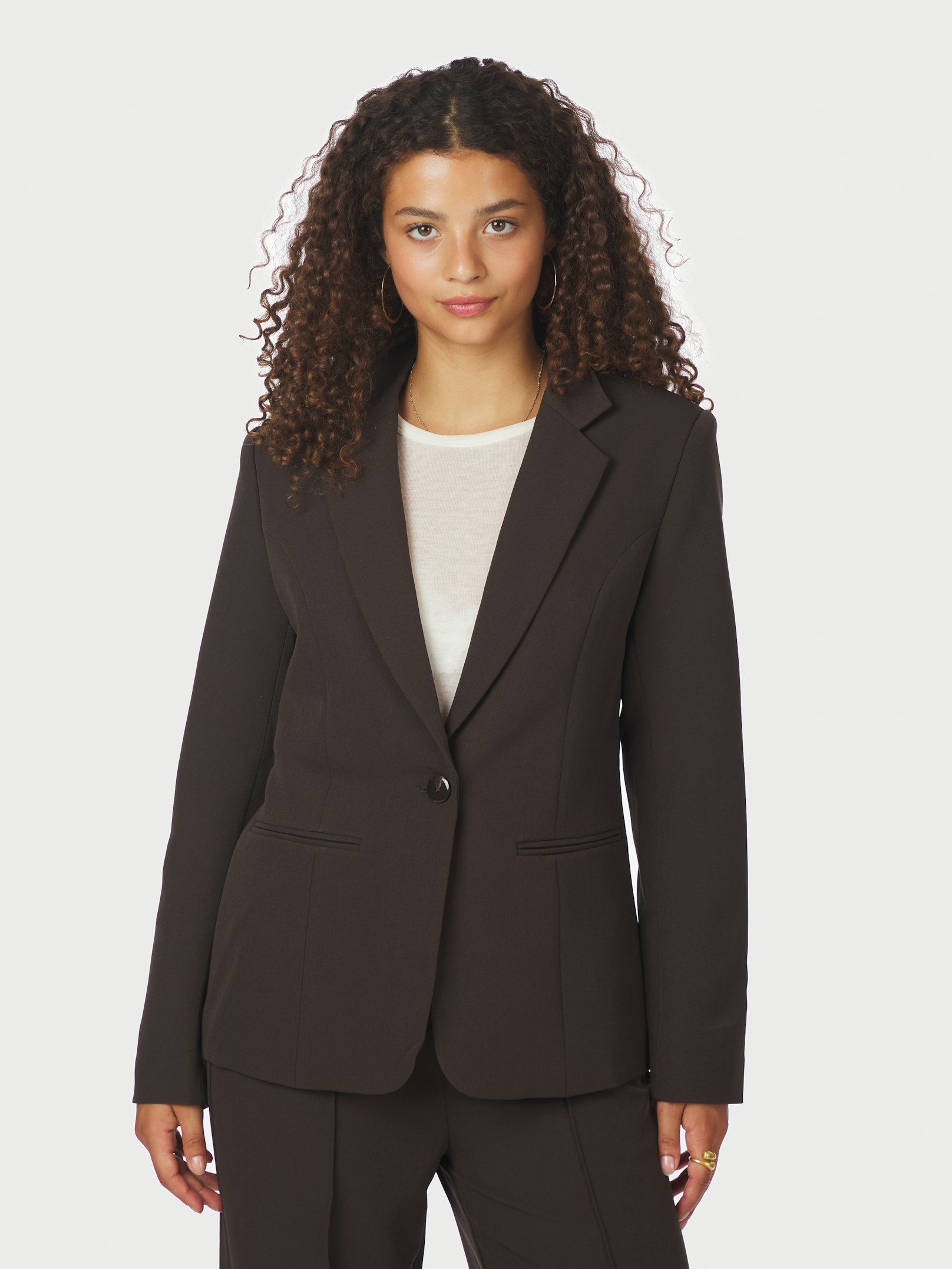 NEO NOIR BLAZER FRANCINE SUIT DARK BROWN