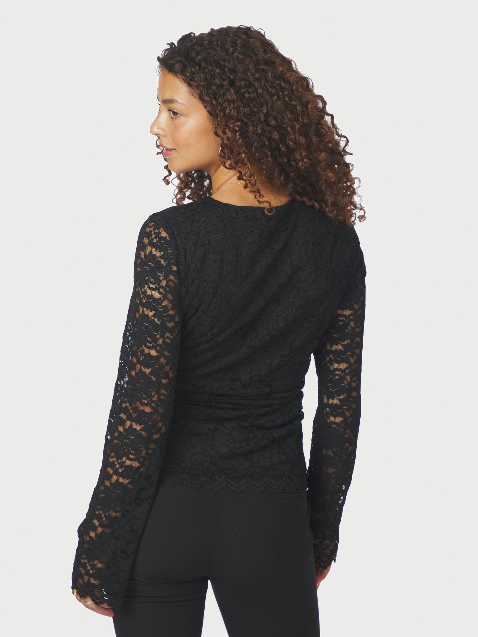 NEO NOIR TOP LENIDA LACE BLOUSE BLACK