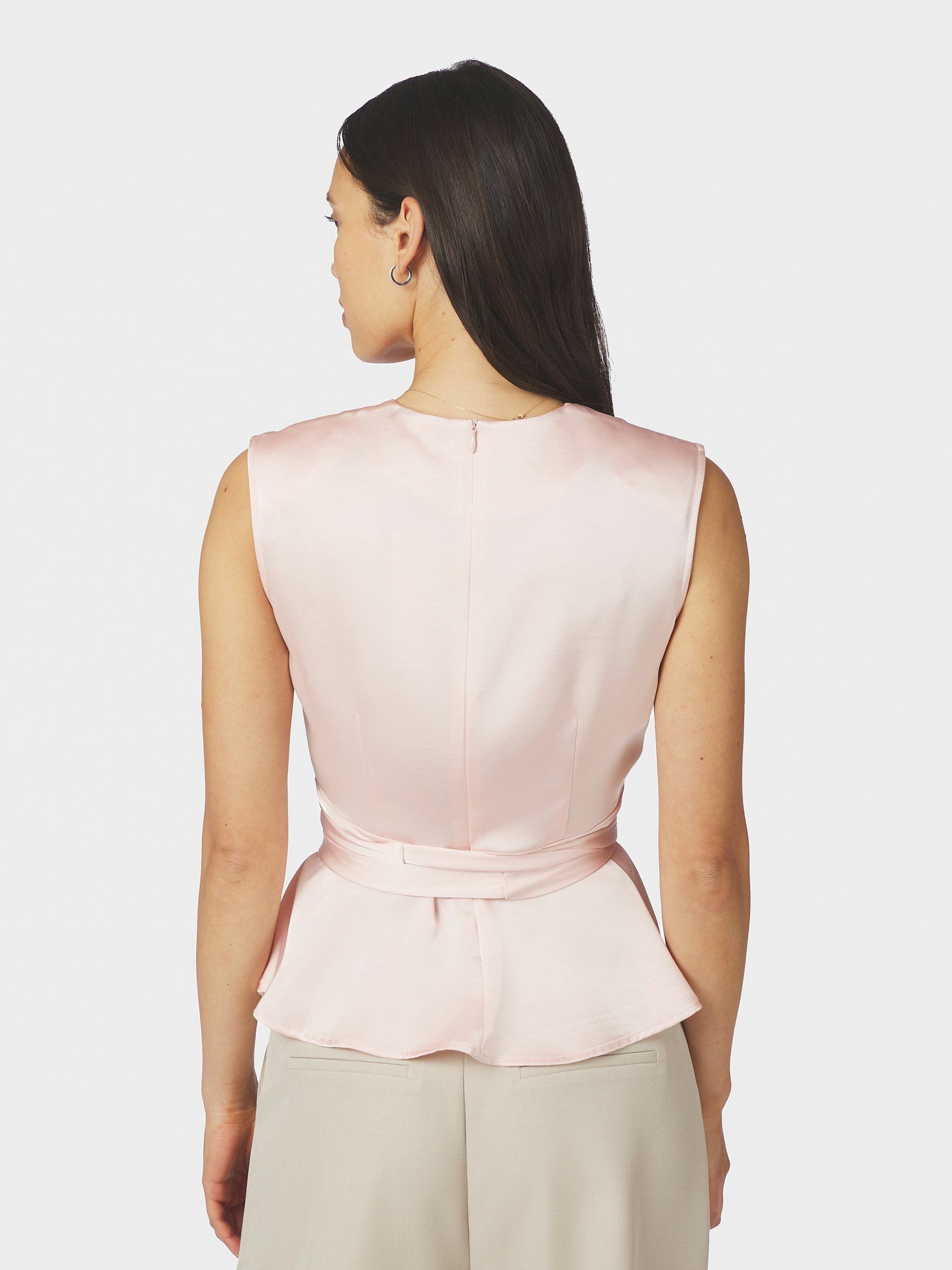 NEO NOIR TOP RISETTA HEAVY SATEEN LIGHT PINK