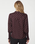 NEO NOIR BLOUSE CAMISA DOT BURGUNDY