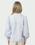 NEO NOIR BLOUSE ASTRIDA STRIPE STONE LIGHT BLUE