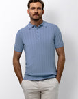 STATE OF ART ATELIER POLO MET STRUCTUUR MIDDENBLAUW