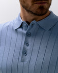 STATE OF ART ATELIER POLO MET STRUCTUUR MIDDENBLAUW