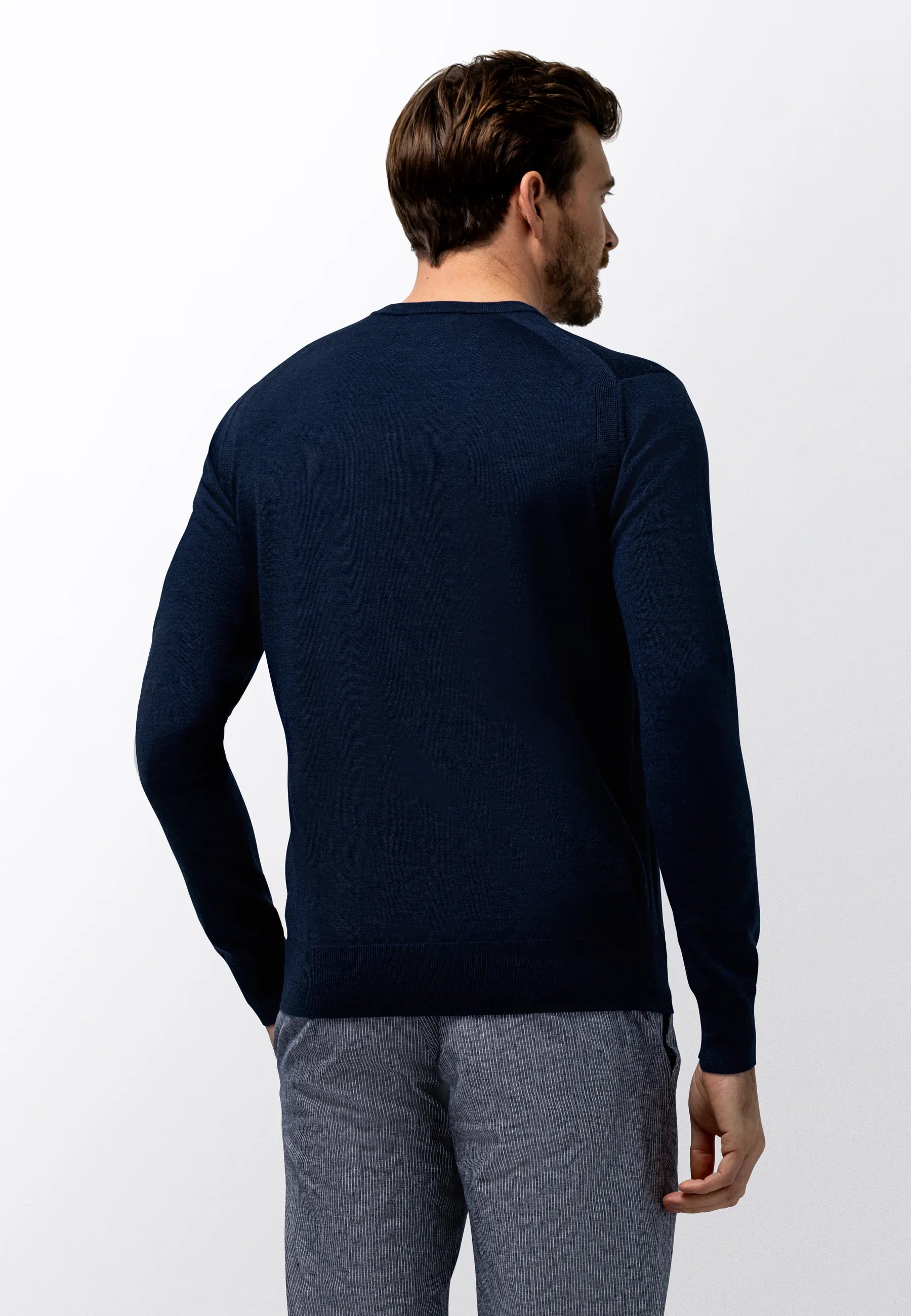 STATE OF ART ATELIER PULLOVER MERINOWOL MARINE