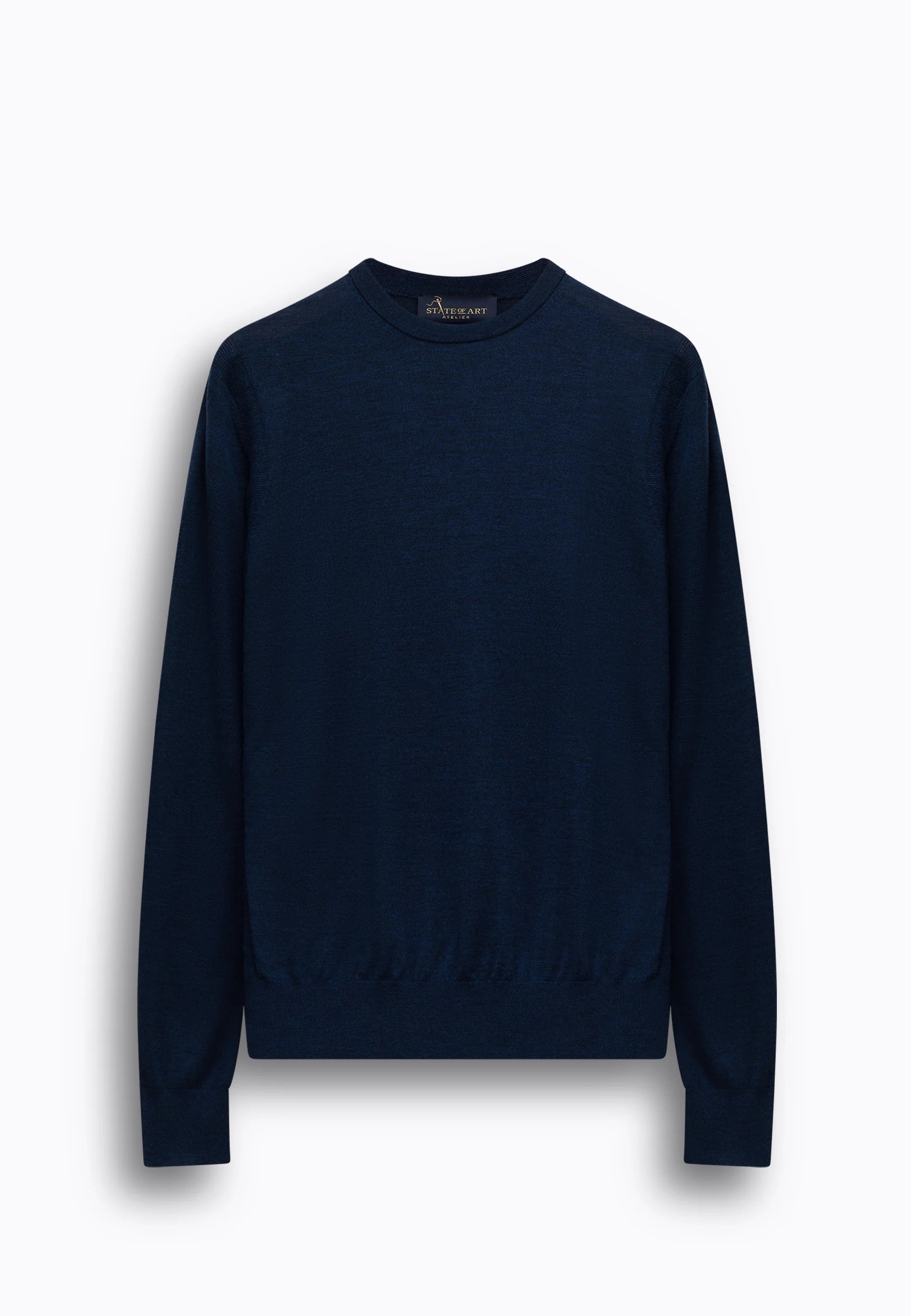 STATE OF ART ATELIER PULLOVER MERINOWOL MARINE