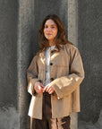NEO NOIR JACKET RAVINA FAUX SUEDE JACKET SAND