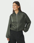 NEO NOIR JACKET DENIELLE HEAVY SATEEN DEEP GREEN