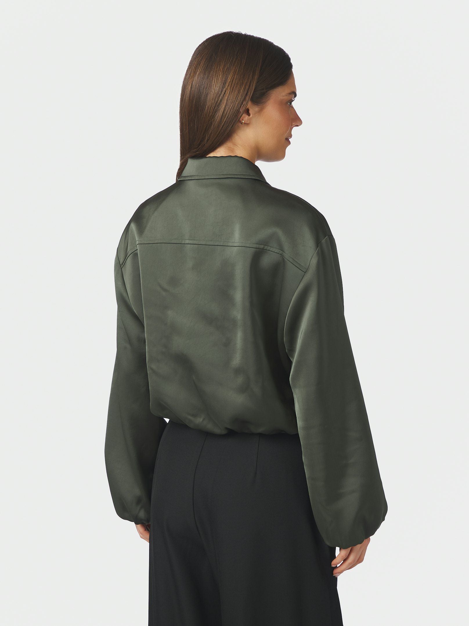 NEO NOIR JACKET DENIELLE HEAVY SATEEN DEEP GREEN