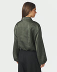 NEO NOIR JACKET DENIELLE HEAVY SATEEN DEEP GREEN