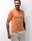 STATE OF ART ATELIER POLO GEBREID MERINOWOL ORANJEROOD