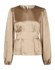 NEO NOIR BLOUSE VANYA CRUSHED SATEEN GOLD
