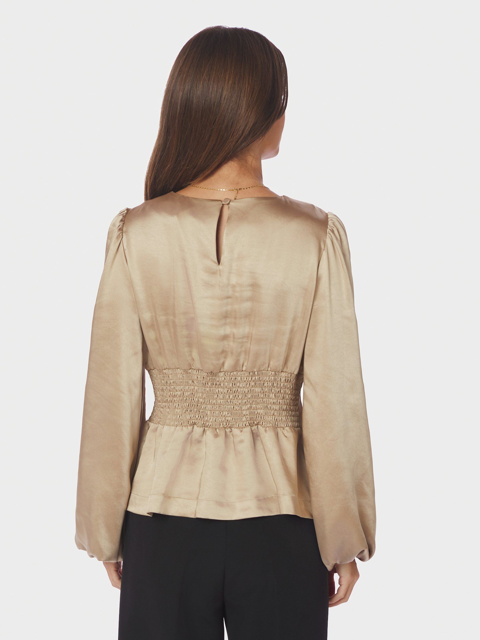 NEO NOIR BLOUSE VANYA CRUSHED SATEEN GOLD