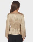 NEO NOIR BLOUSE VANYA CRUSHED SATEEN GOLD