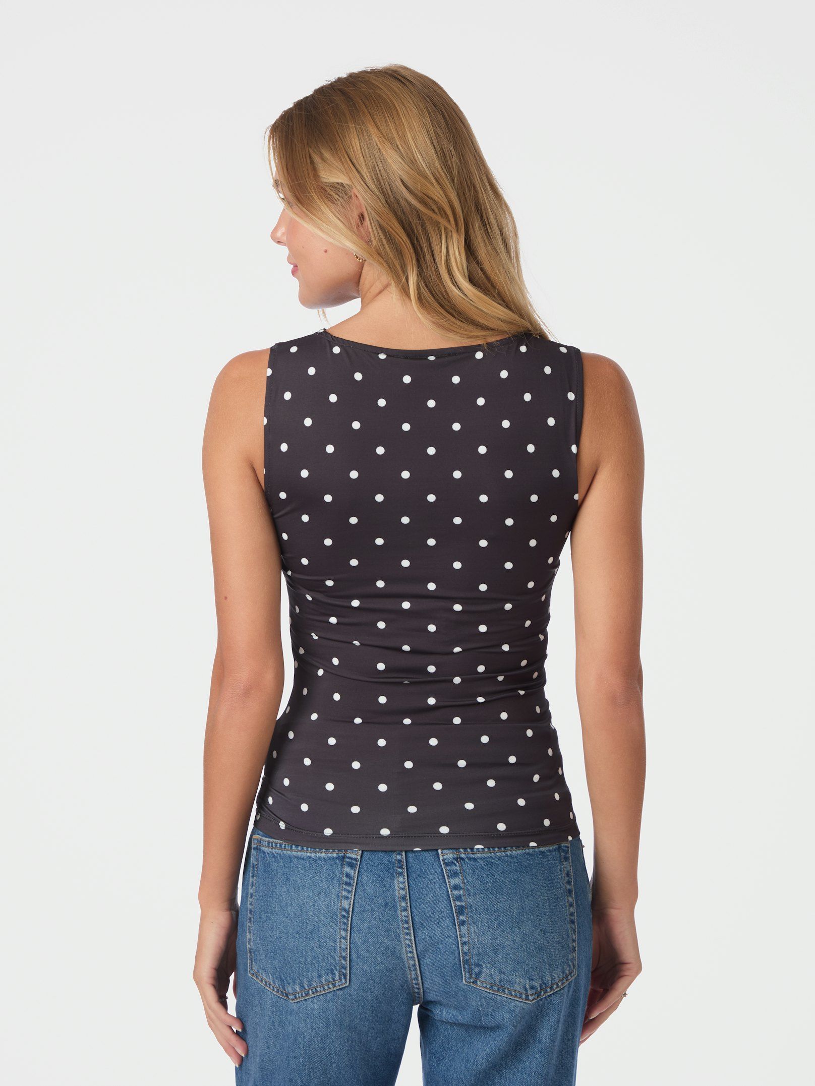 NEO NOIR TOP DITTY JERSEY DOT BLACK