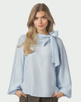 NEO NOIR BLOUSE SELENE CRISP LIGHT BLUE