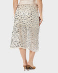 NEO NOIR ROK GILLA FLOWER SEQUINS SKIRT CREME