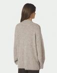 NEO NOIR PULLOVER MELLI FLUFFY KNIT BEIGE MELANGE