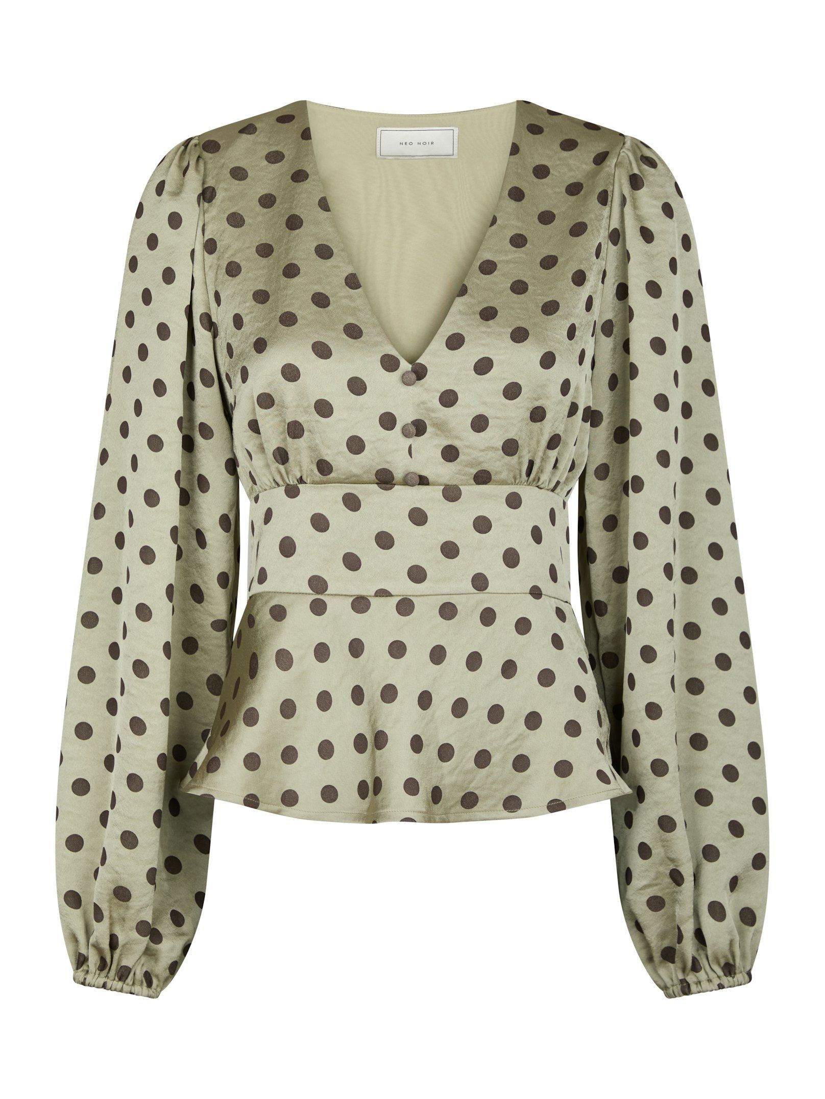 NEO NOIR BLOUSE JELLIMA DOTTED PISTACHIO