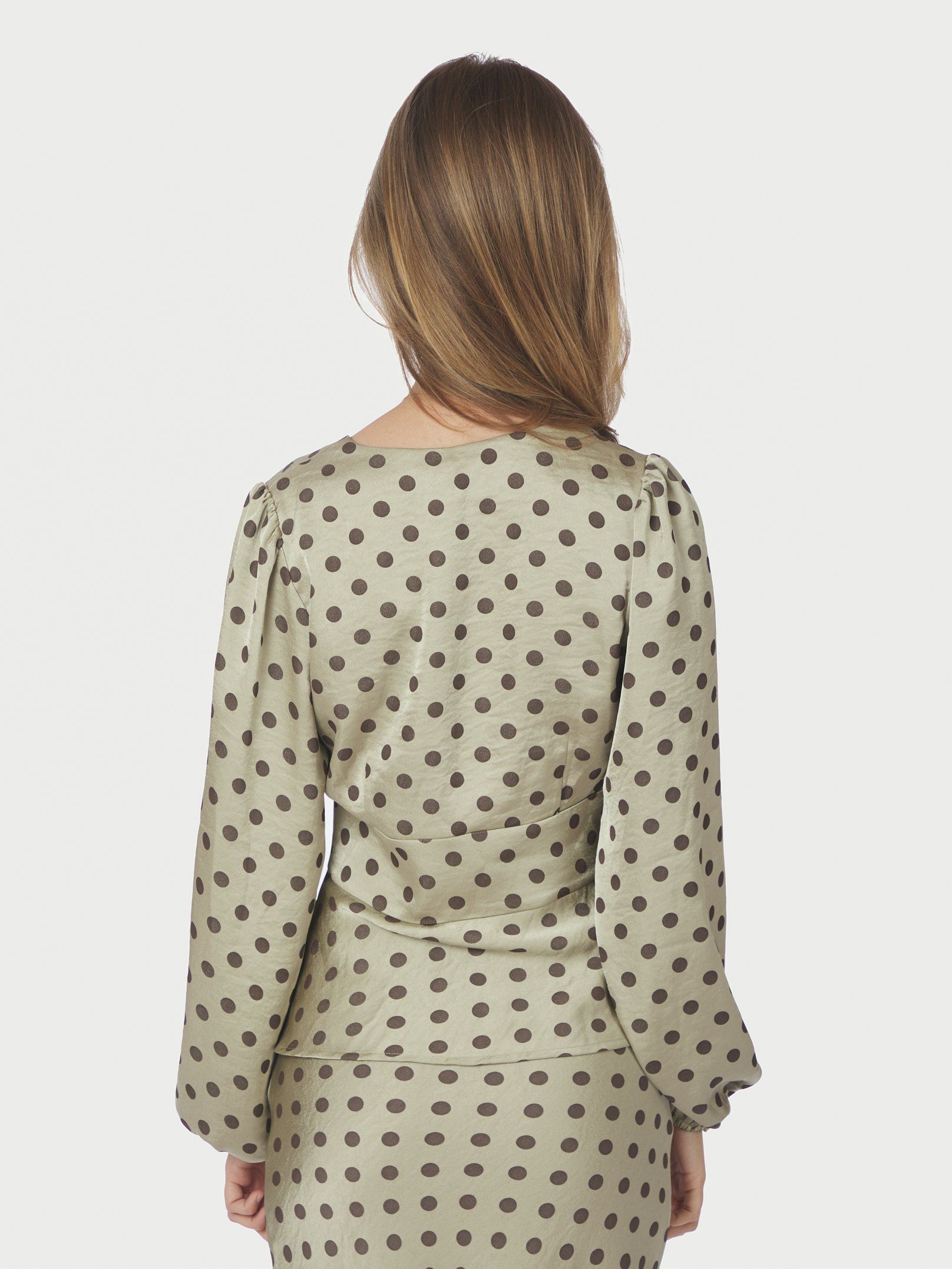 NEO NOIR BLOUSE JELLIMA DOTTED PISTACHIO