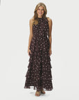 NEO NOIR JURK MARLI BIG DOT DRESS BROWN