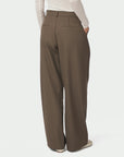 NEO NOIR PANTS CALINA STRUCTURE WRAP DUSTY BROWN