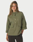 NEO NOIR BLOUSE ELVINA JACKET ARMY