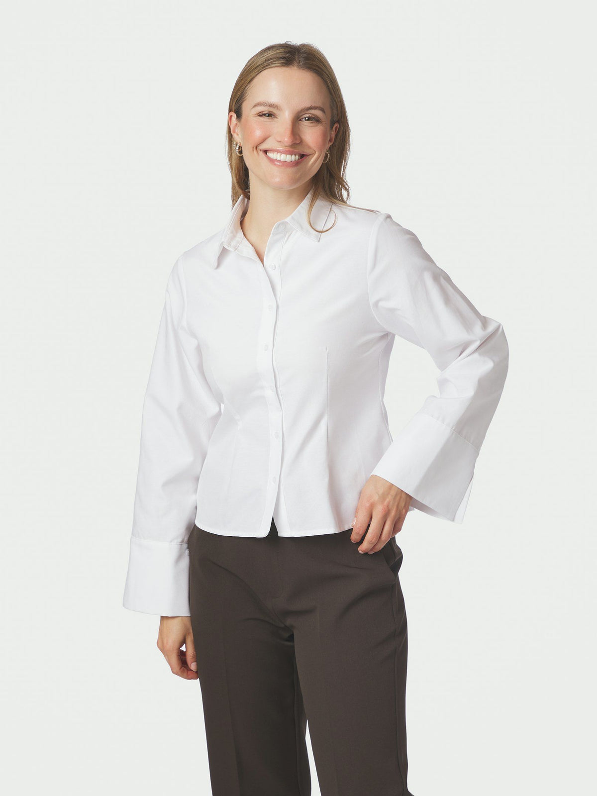 NEO NOIR BLOUSE ROSA OXFORD SHIRT WHITE