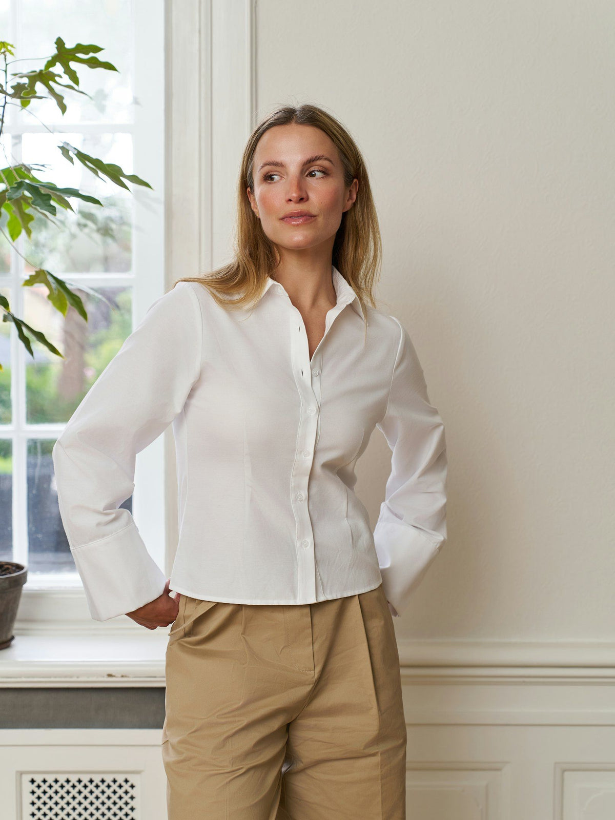 NEO NOIR BLOUSE ROSA OXFORD SHIRT WHITE