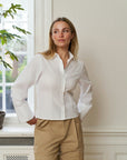 NEO NOIR BLOUSE ROSA OXFORD SHIRT WHITE