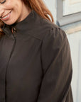 NEO NOIR JACKET TIRSA TWILL DARK BROWN
