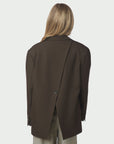 NEO NOIR BLAZER AARIELLE STRUCTURE DARK BROWN