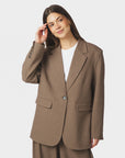 NEO NOIR BLAZER GABY PINSTRIPE TAUPE