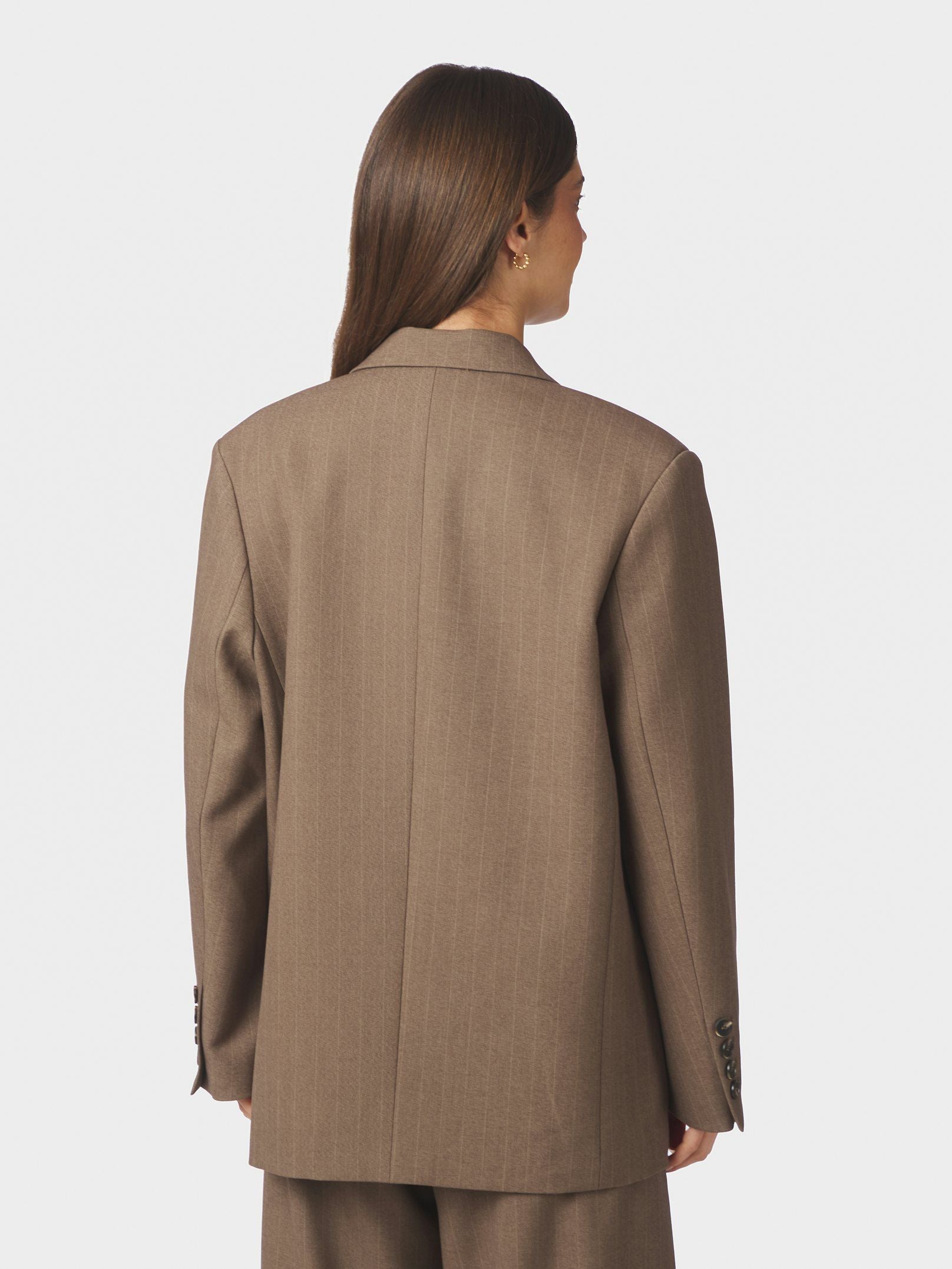 NEO NOIR BLAZER GABY PINSTRIPE TAUPE