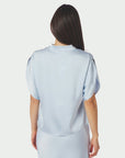 NEO NOIR BLOUSE ANELLE HEAVY SATEEN LIGHT BLUE