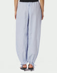 NEO NOIR PANTS ROXANE BALLOON DOUBLE STRIPE LIGHT BLUE