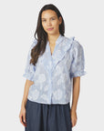 NEO NOIR BLOUSE MANET JACQUARD LIGHT BLUE