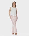 NEO NOIR ROK NINAD HEAVY SATEEN SKIRT LIGHT PINK