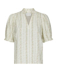 NEO NOIR BLOUSE ODESA FLORAL STRIPE CREME