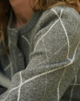 NEO NOIR VEST KOTEAS CHECK KNIT CARDIGAN TAUPE